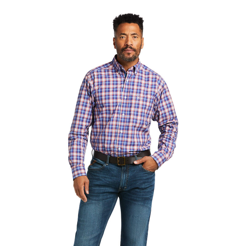 Ariat Hemden Herren - Pro Series Aaron Classic Fit Blau/Orange ( LKJAC-2871 )
